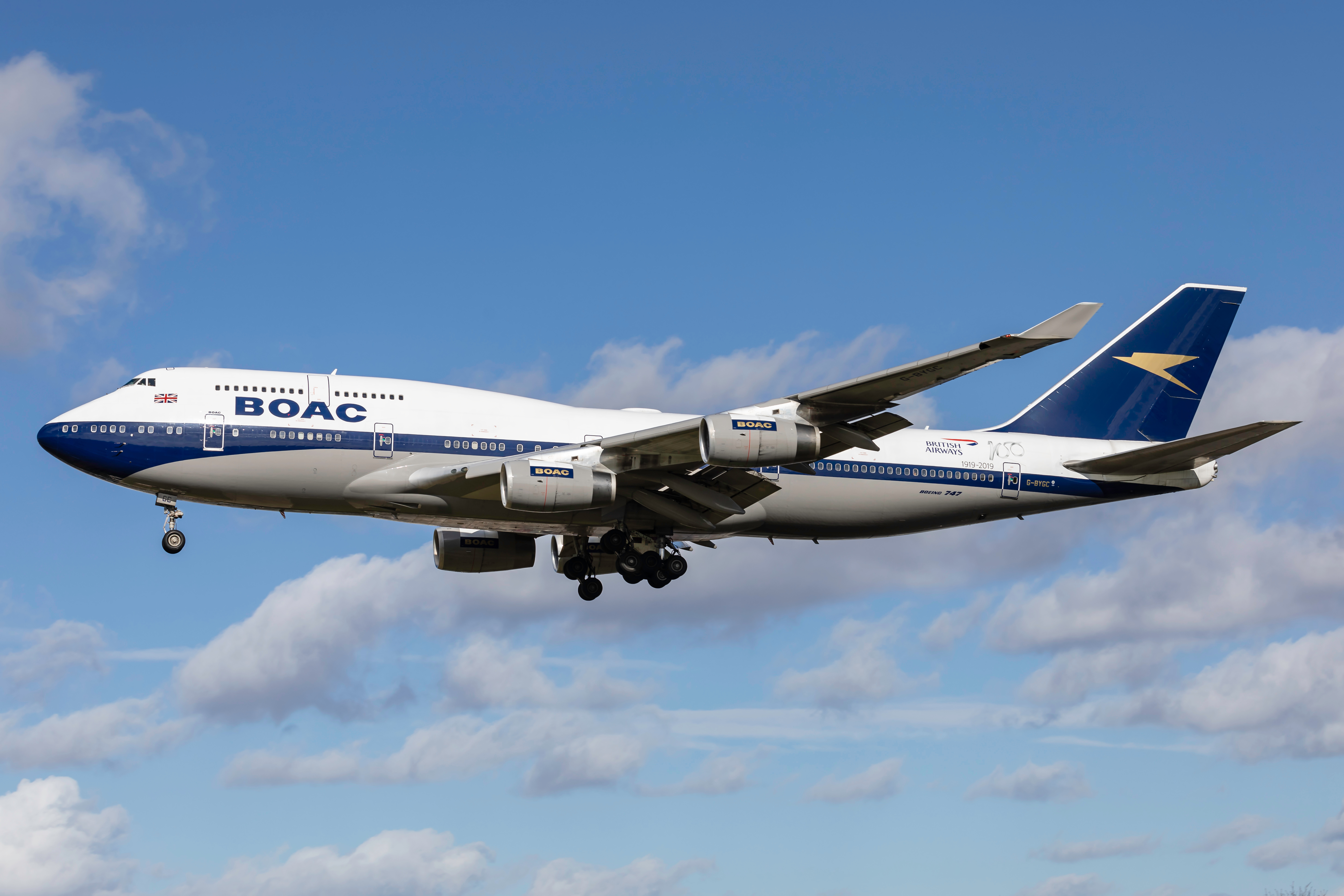 BA 747 with BOAC livery to celebrate 100 year anniversary