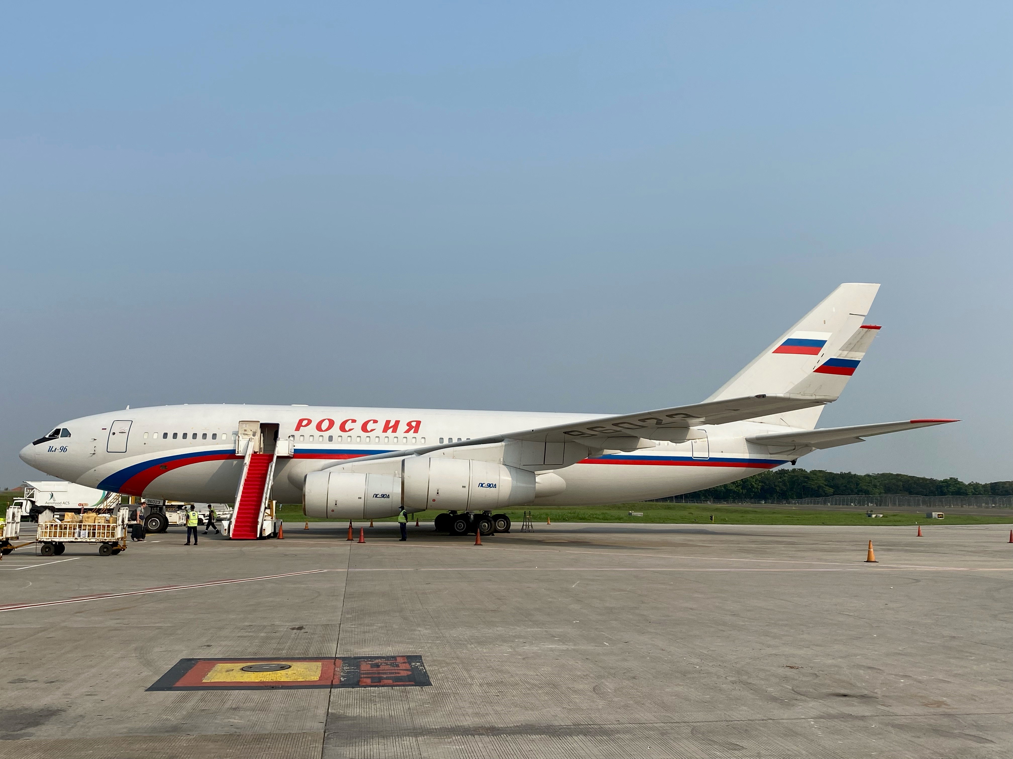 Russian diplomatic flight on tarmac at Jakarta