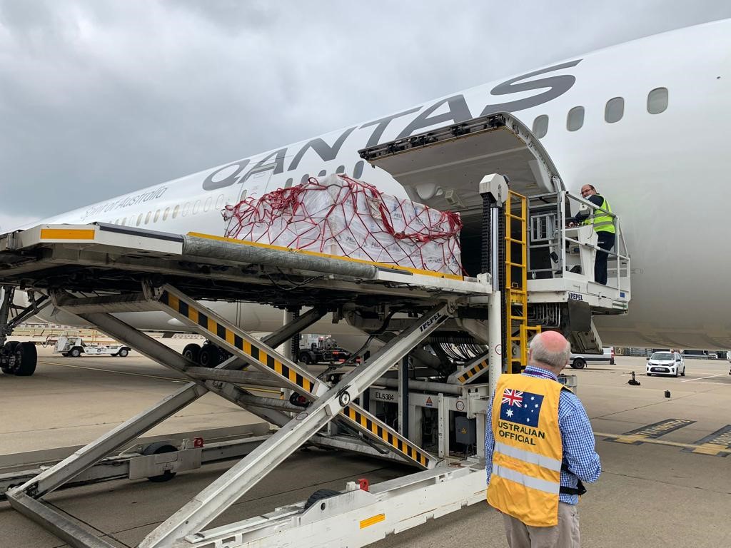 Vaccine loaded onto plane