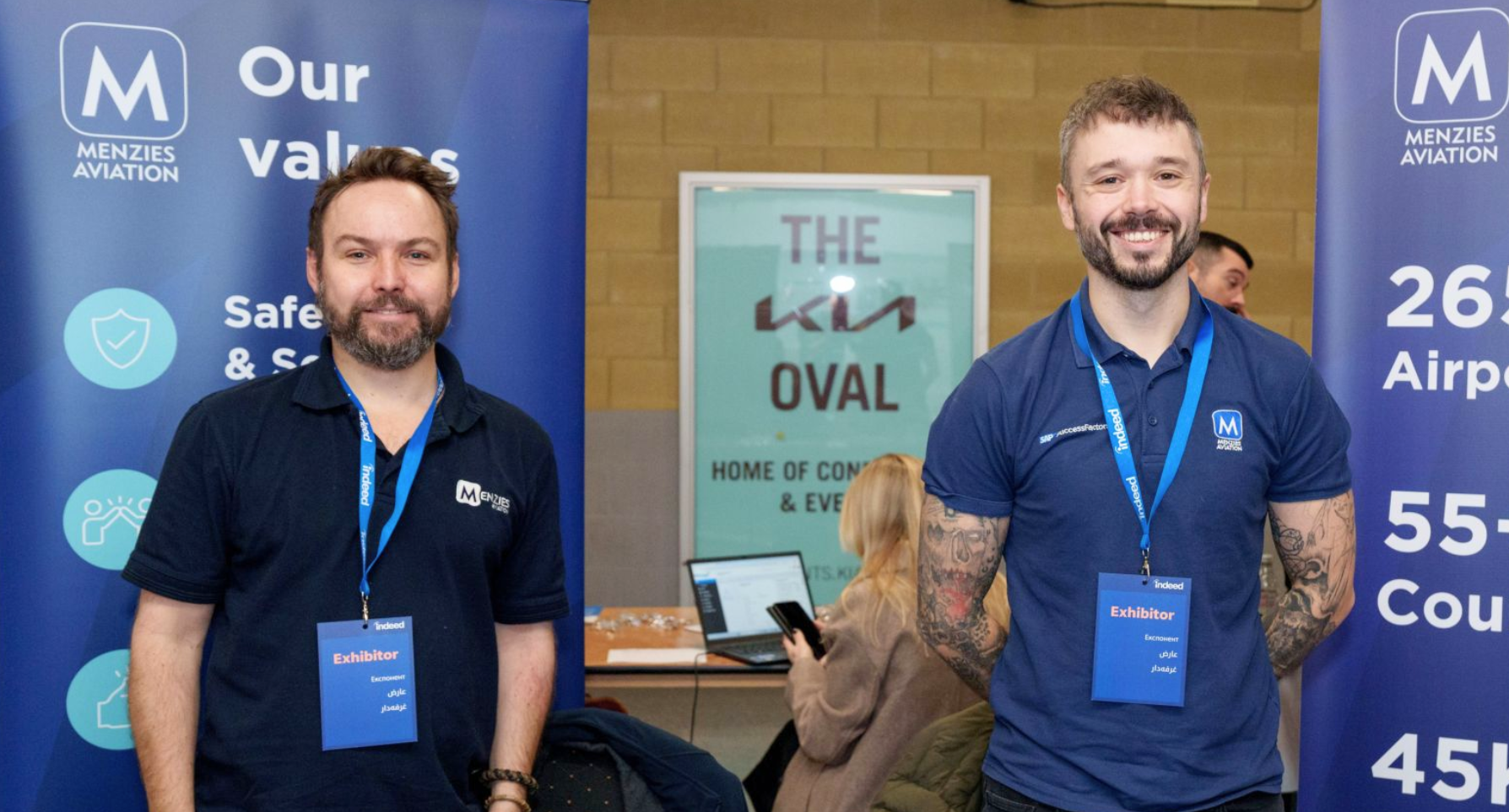 Menzies collegues attend the Tent job fair for refugees