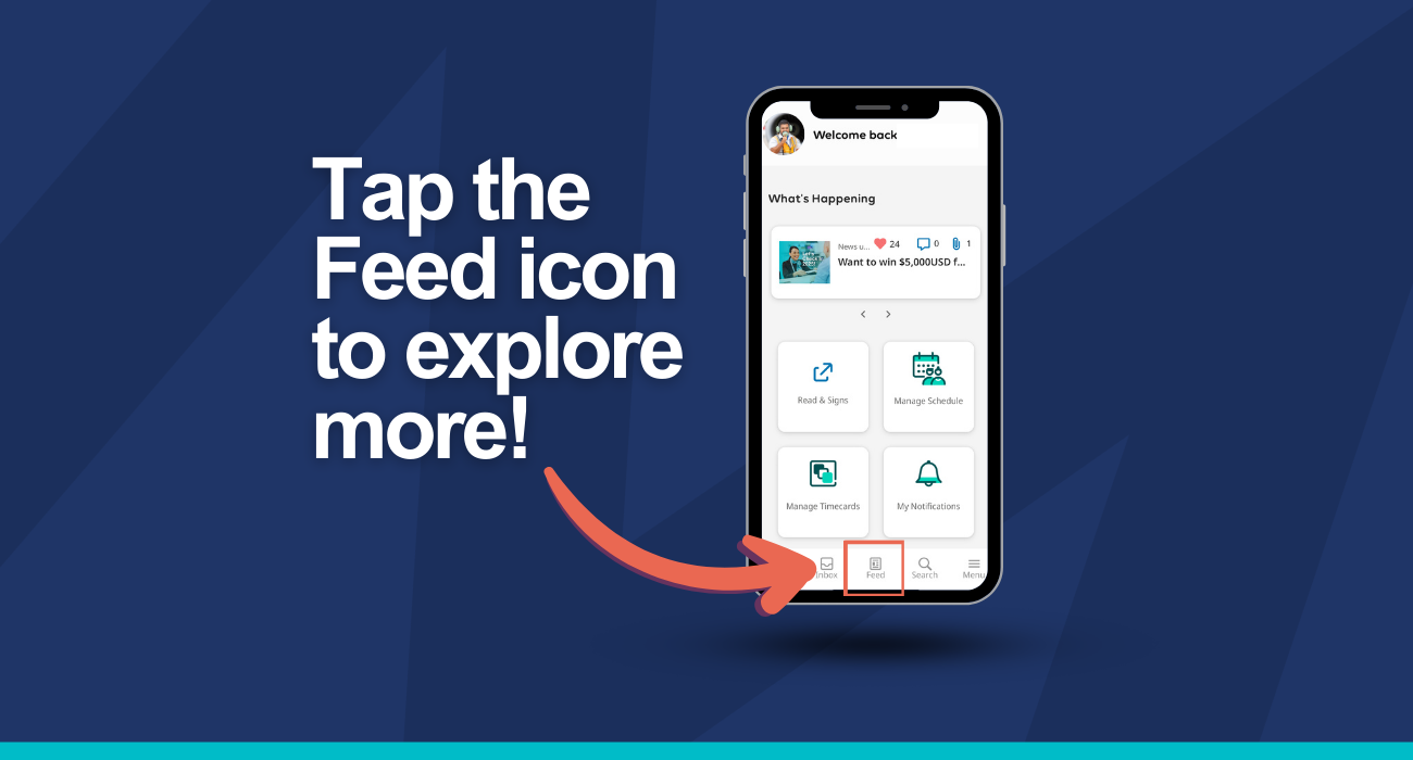 Tap on the feed icon to explore more!