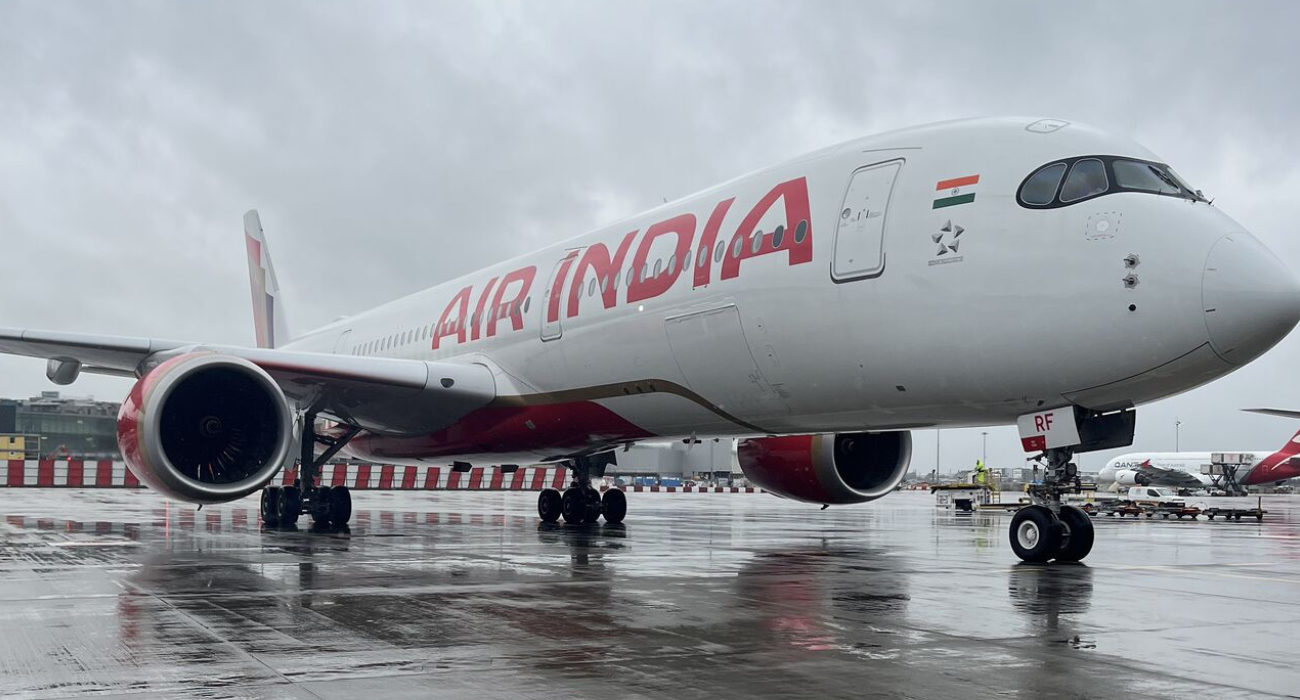 Air India aircraft on a cloudy day