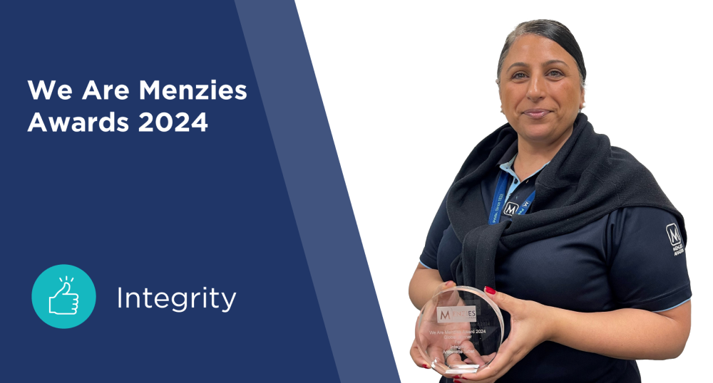 We Are Menzies Awards 2024 Integrity Global Winner Antoinette Tabet