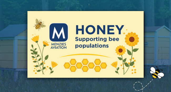 Didier's winning design showcases flowers, yellow honeycombs and a small bee on the label.